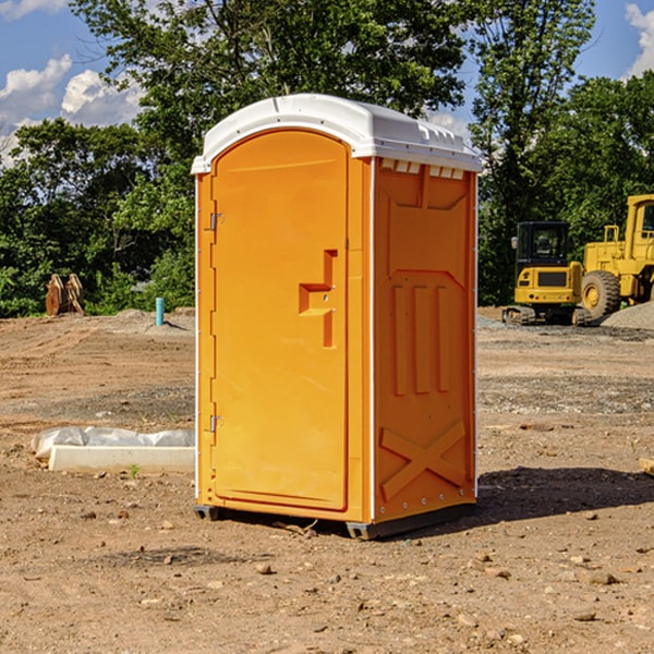 how often are the portable toilets cleaned and serviced during a rental period in Goldsmith Indiana